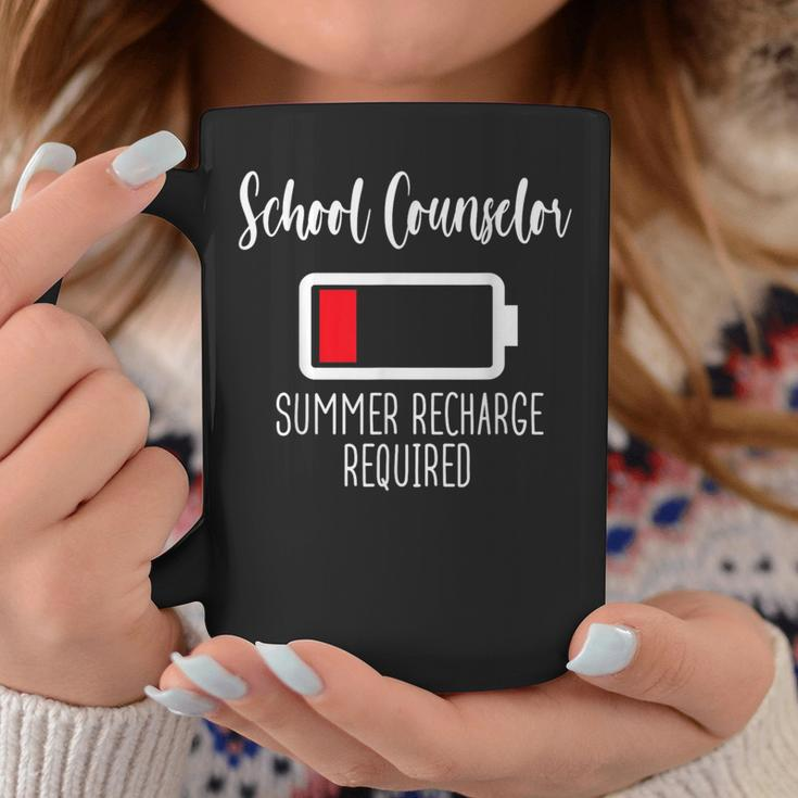 School Counselor Summer Recharge Required Last Day School Coffee Mug Unique Gifts