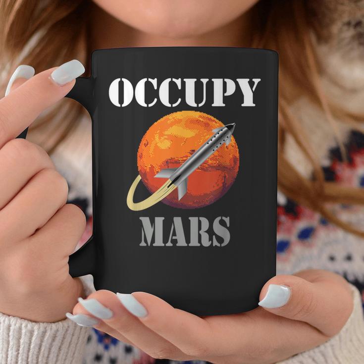 Sci-Fi Space Interstellar Rocket Starship Occupy Mars Coffee Mug Unique Gifts