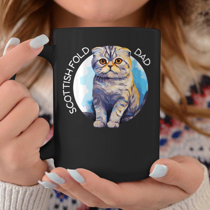 Scottish Fold Katzen Papa Cat Dad Daddy Haustier Freund Mit-Ausschnitt Tassen Lustige Geschenke