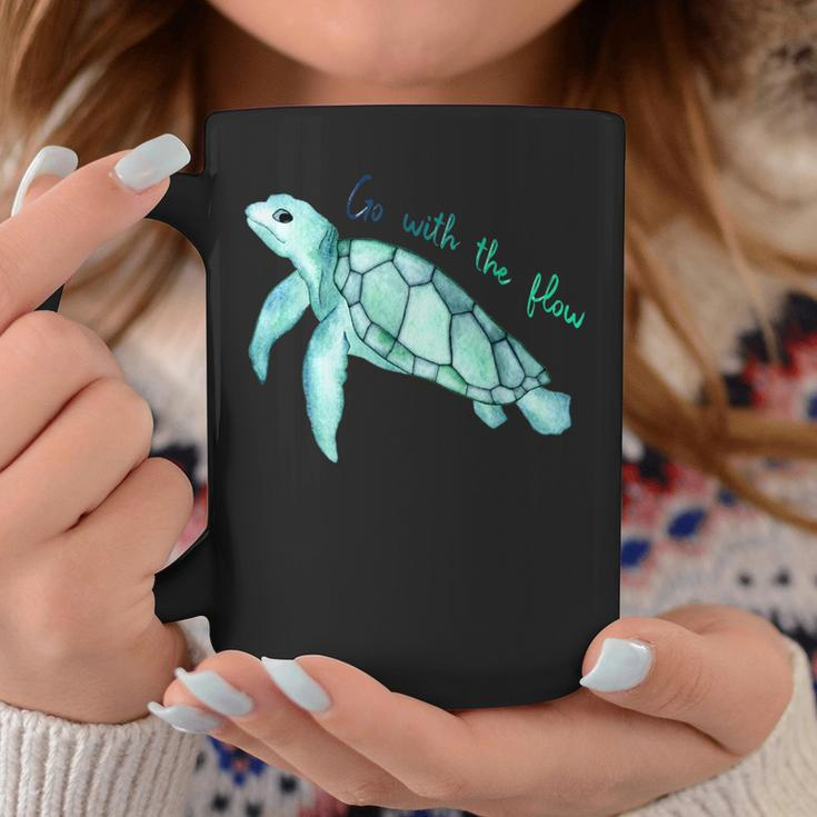 Sea Green Turtle Watercolor With Quote Coffee Mug Unique Gifts