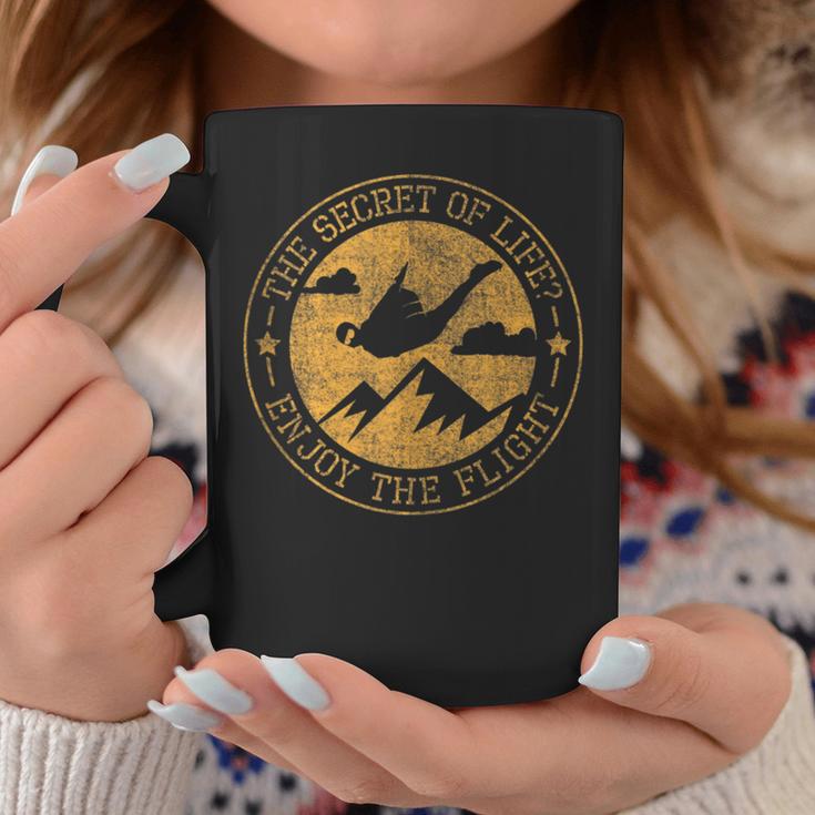 The Secret Of Life Enjoy The Flight Wingsuit Flying Coffee Mug Unique Gifts