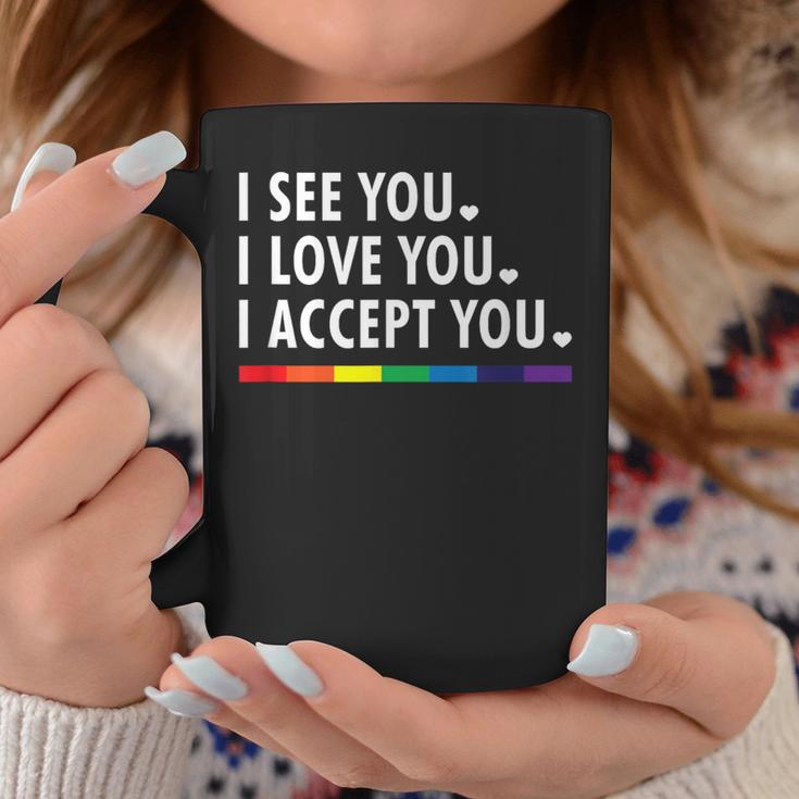 I See I Love You I Accept You Lgbtq Ally Gay Pride Coffee Mug Unique Gifts