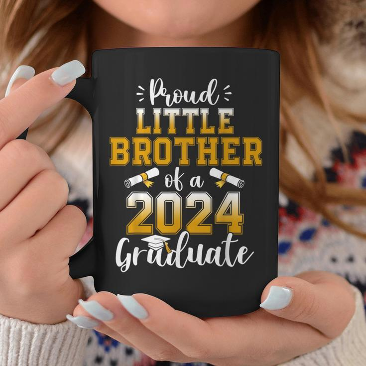 Senior 2024 Proud Little Brother Of A Class Of 2024 Graduate Coffee Mug Funny Gifts