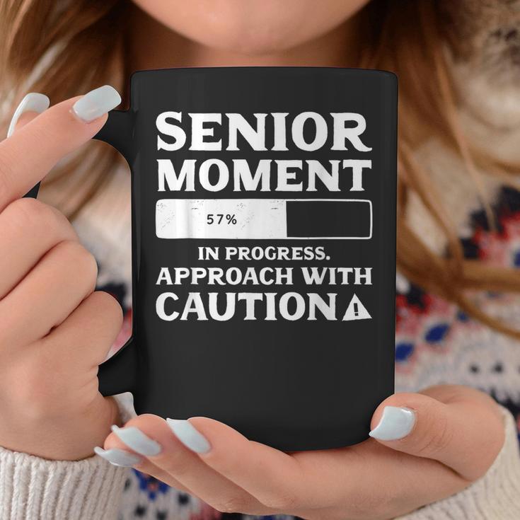 Senior Moment In Progress Approach Caution Senior Citizen Coffee Mug Unique Gifts