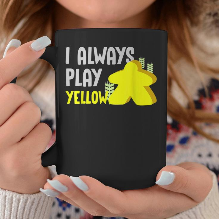 Settlers Board Game Quote I Always Play Yellow Coffee Mug Unique Gifts