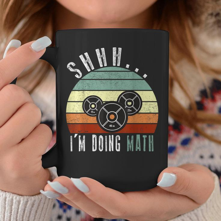 Shhh I'm Doing Math Weight Lifting Gym Workout Retro Vintage Coffee Mug Unique Gifts