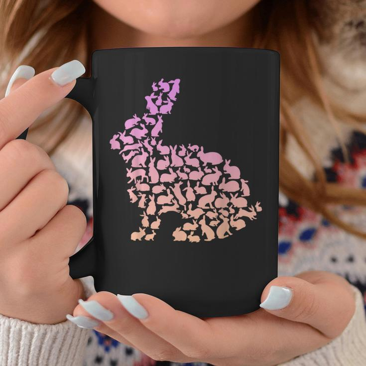 Silhouette Bunny For Rabbit Lover Girls Rabbit Coffee Mug Unique Gifts