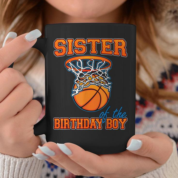 Sister Of The Birthday Boy Basketball Birthday Family Party Coffee Mug Personalized Gifts