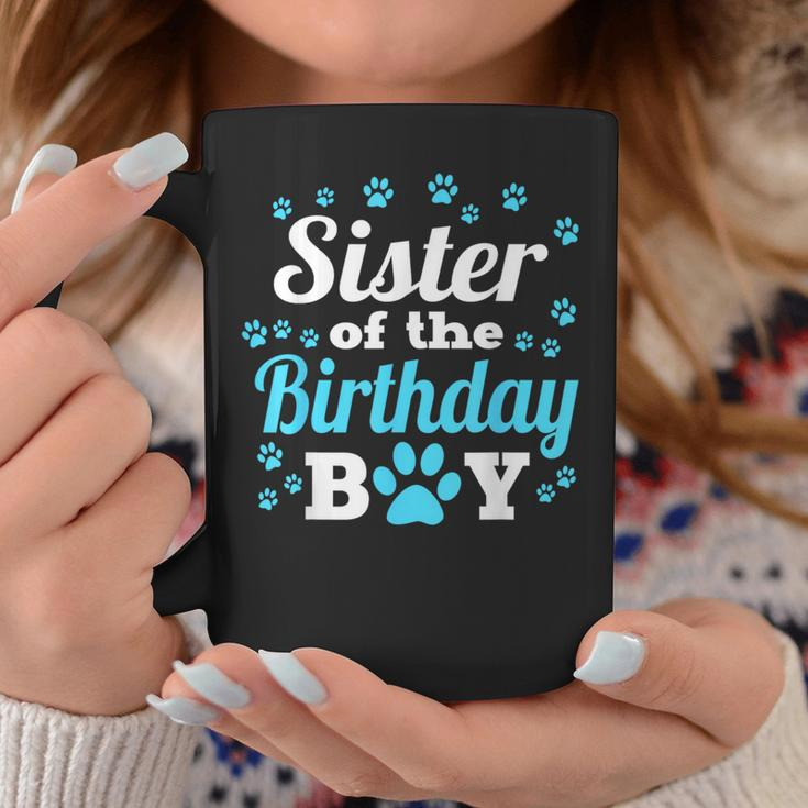 Sister Of The Birthday Boy Dog Paw Bday Party Celebration Coffee Mug Personalized Gifts