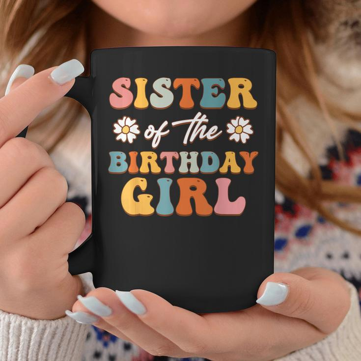 Sister Of The Birthday Girl Groovy Themed Matching Family Coffee Mug Funny Gifts