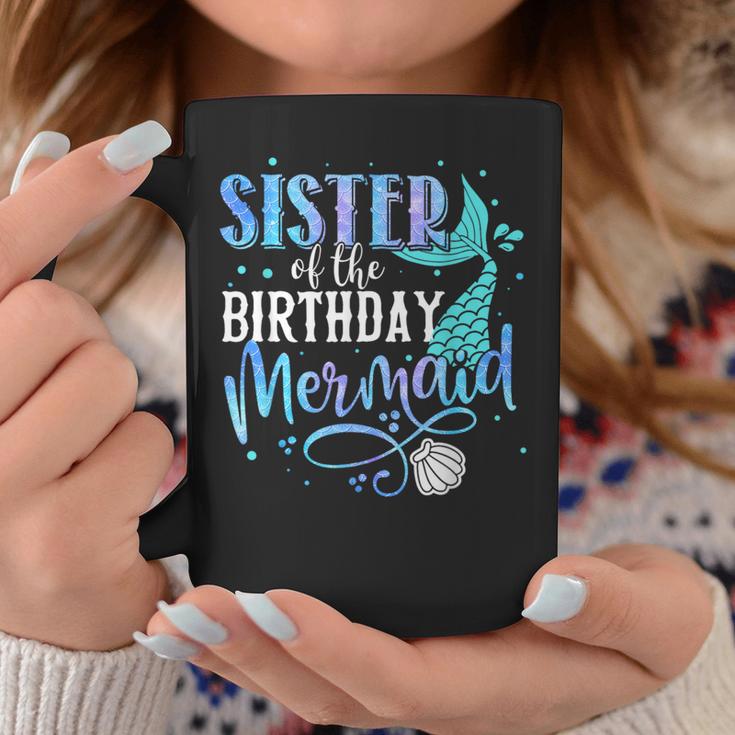 Sister Of The Birthday Mermaid Family Matching Party Squad Coffee Mug Unique Gifts