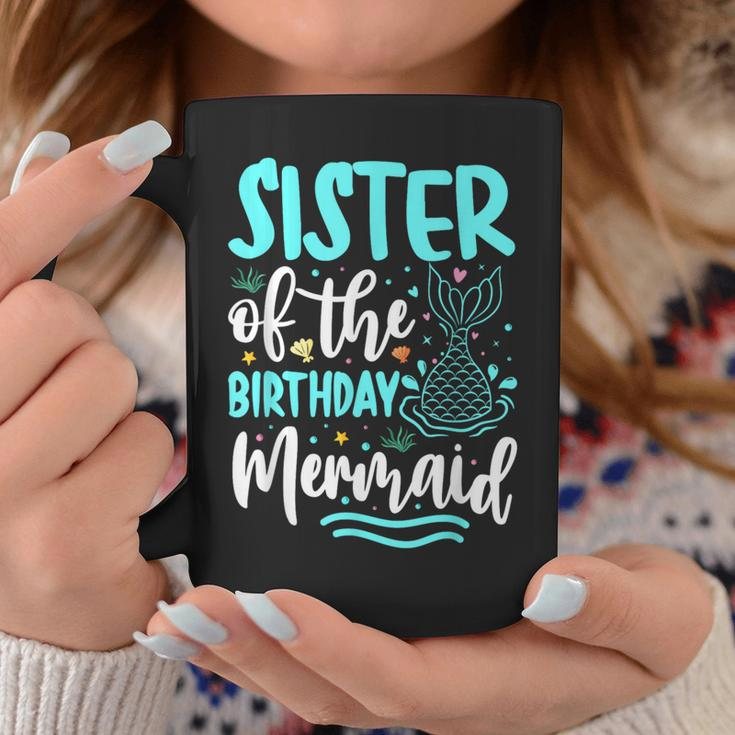 Sister Of The Birthday Mermaid Family Matching Party Squad Coffee Mug Unique Gifts