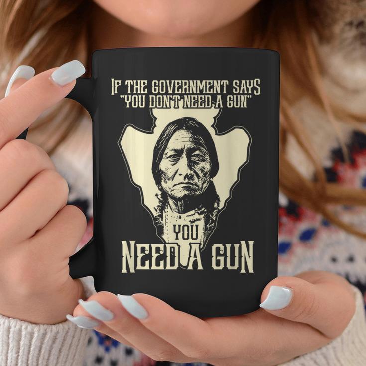 Sitting Bull Chief Gun Retro Arrow Head Coffee Mug Unique Gifts