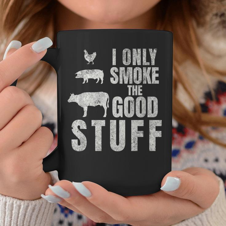I Only Smoke The Good Stuff Dad Fathers Bbq Grilling Coffee Mug Unique Gifts