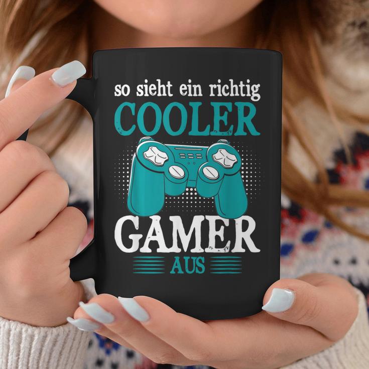 So Sieht Ein Richtig Cooler Gamer Aus Zocker Boys' Tassen Lustige Geschenke