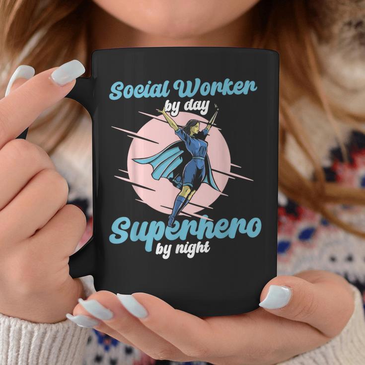 Social Worker By Day Superhero By Night Job Work Social Coffee Mug Unique Gifts