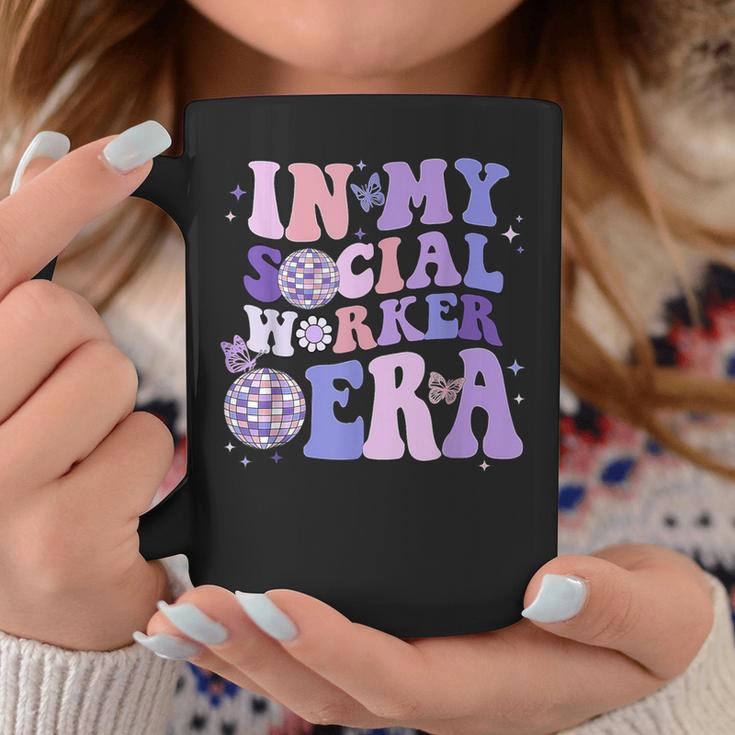 In My Social Worker Era Retro Groovy School Social Worker Coffee Mug Unique Gifts