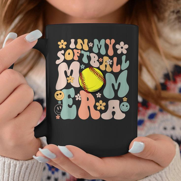In My Softball Mom Era Mom Groovy Life Game Day Vibes Mama Coffee Mug Funny Gifts