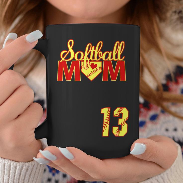 Softball Mom Mother's Day 13 Fastpitch Jersey Number 13 Coffee Mug Unique Gifts