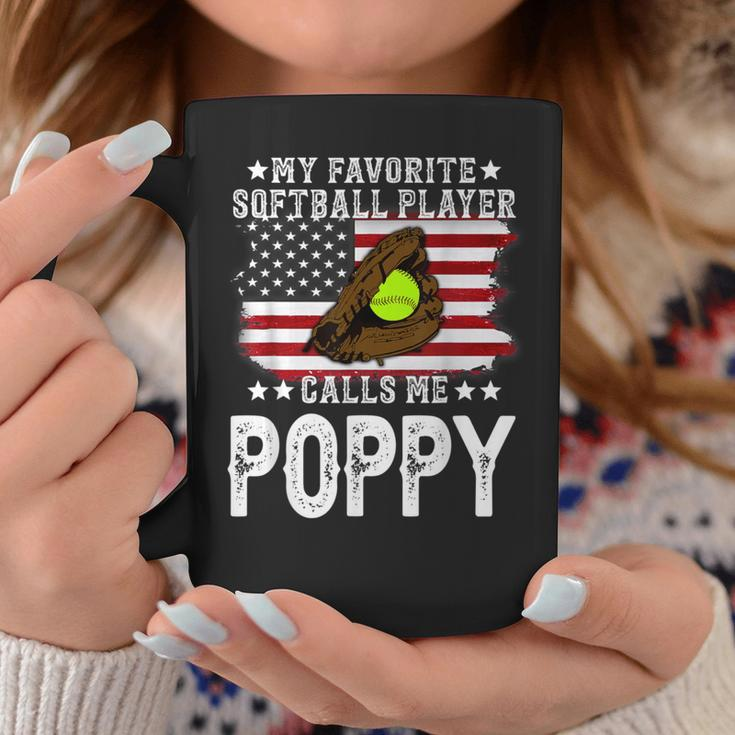 Softball Poppy My Favorite Softball Player Calls Me Poppy Coffee Mug Unique Gifts