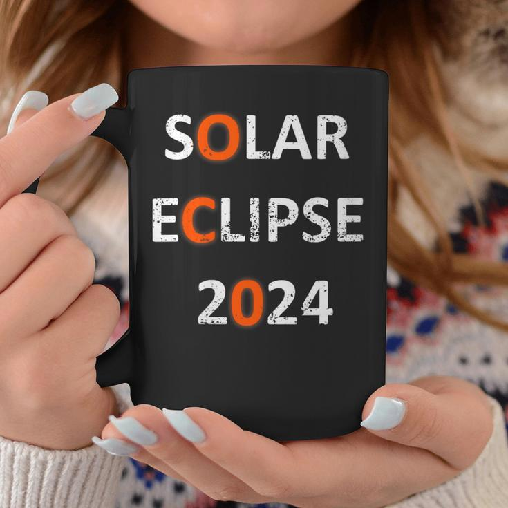 Solar Eclipse 2024 Event Distressed Coffee Mug Personalized Gifts