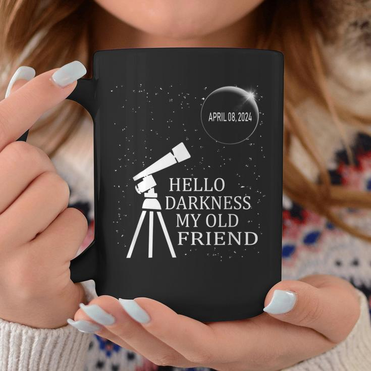 Solar Eclipse 2024 Hello Darkness My Old Friend 2024 Coffee Mug Personalized Gifts