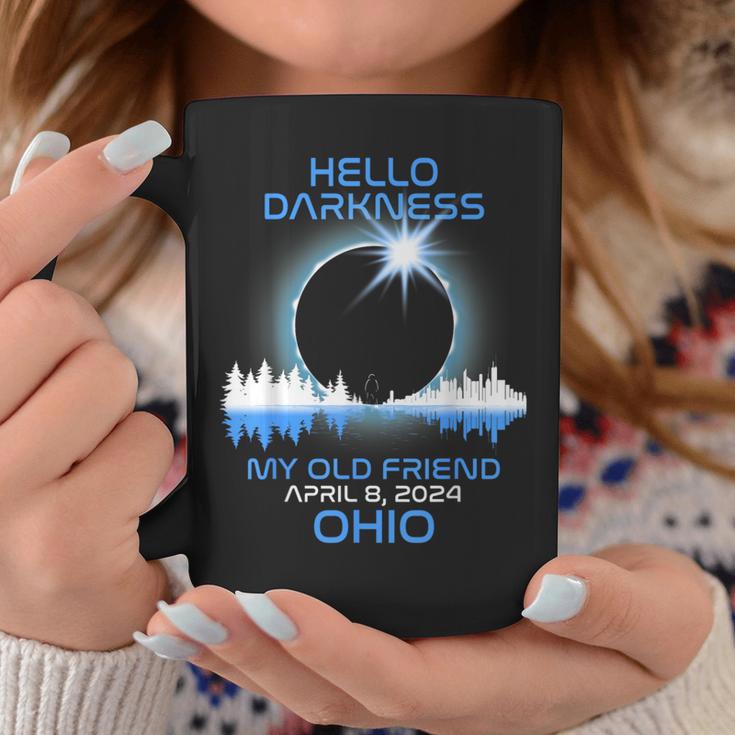 Solar Eclipse 2024 Ohio Hello Darkness My Old Friend Coffee Mug Unique Gifts