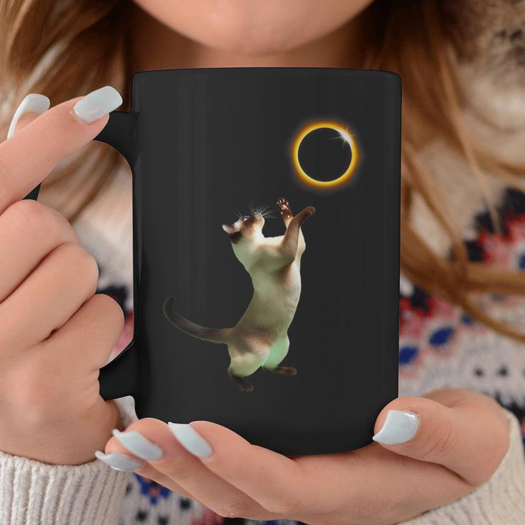Solar Eclipse 2024 Siamese Cat America Totality Coffee Mug Personalized Gifts