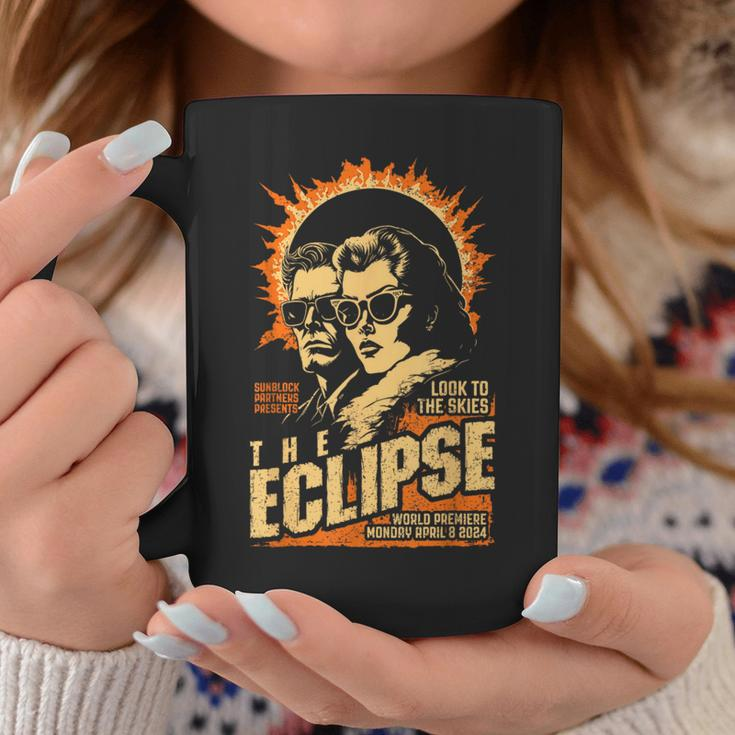 Solar Eclipse 2024 Vintage Science Fiction Movie Poster Coffee Mug Funny Gifts