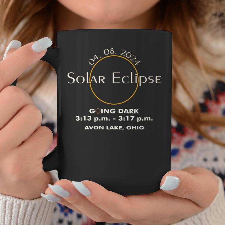 Solar Eclipse April 2024 Family Travel Souvenir Avon Lake Oh Coffee Mug Unique Gifts