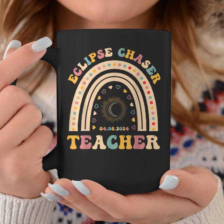 Solar Eclipse Chaser 2024 April 8 Teacher Teaching Educator Coffee Mug Funny Gifts