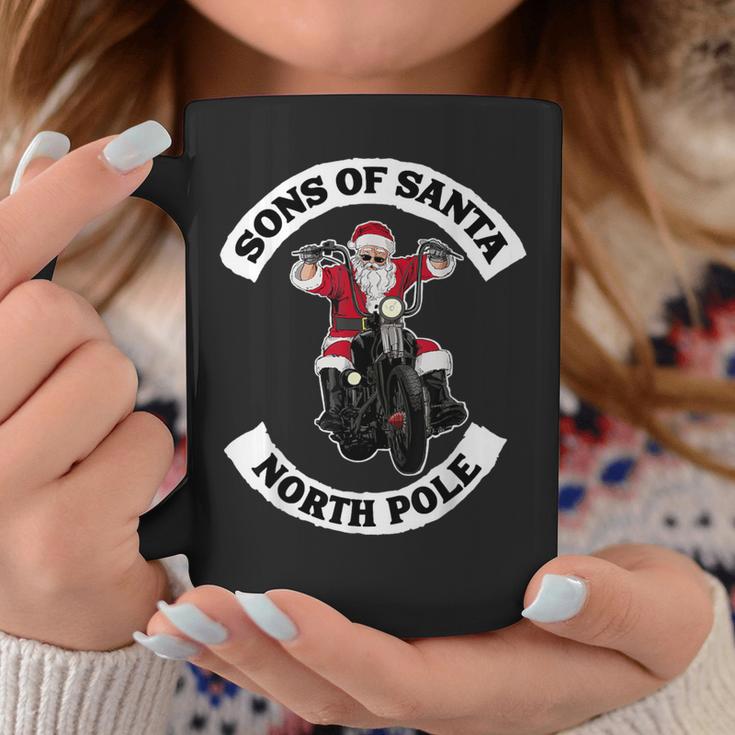 Sons Of Santa Biker Santa Santa On Motorcycle Coffee Mug Unique Gifts