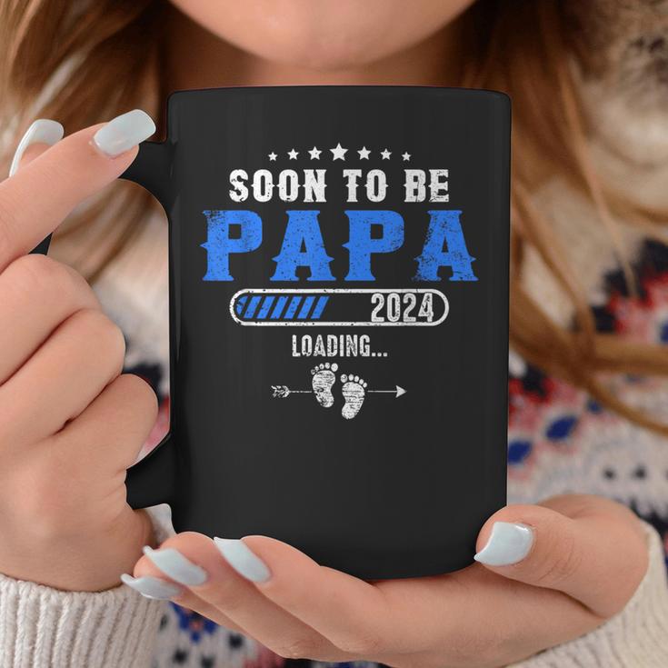 Soon To Be Papa Est 2024 Retroatertag New Daddy Tassen Lustige Geschenke