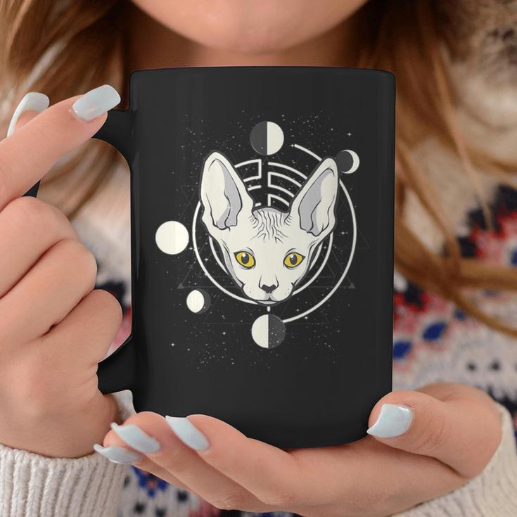 Sphynx Cat Moon Phase Gothic Coffee Mug Unique Gifts