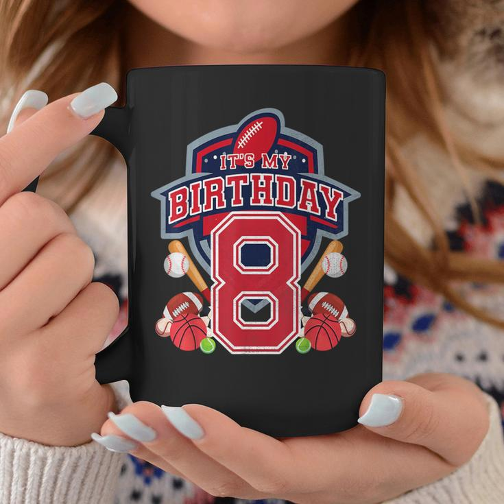 Sports It's My 8Th Birthday Boys 8 Year Old Birthday Party Coffee Mug Personalized Gifts