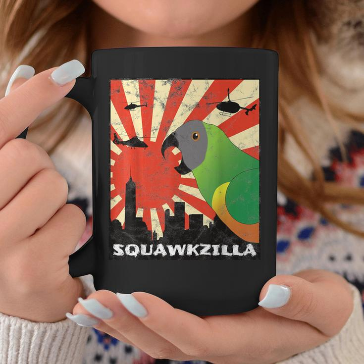 Squawk Zilla Senegal Parrot Squawking Kawaii Coffee Mug Unique Gifts