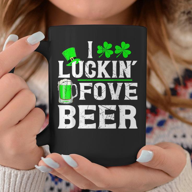 St Patrick's Day I Lucking Fove Beer Coffee Mug Unique Gifts