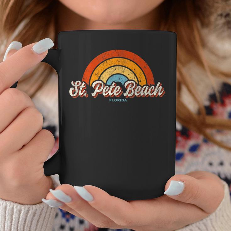 St Pete Beach Florida Fl Vintage Rainbow Retro 70S Coffee Mug Unique Gifts