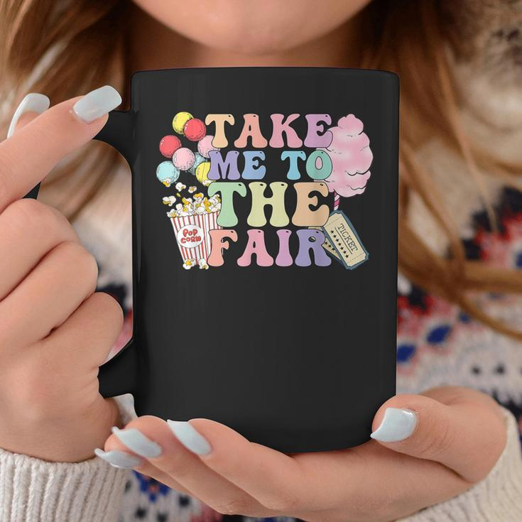 Take Me To The State Fair With Cotton Candy And Pop Corn Coffee Mug Unique Gifts