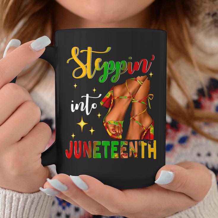 Stepping Into Junenth Like My Ancestors Black Girls Coffee Mug Unique Gifts