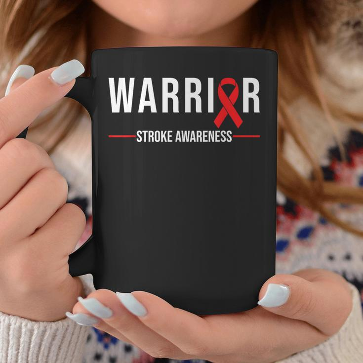 Stroke Awareness Warrior Recovery Red Ribbon Coffee Mug Unique Gifts