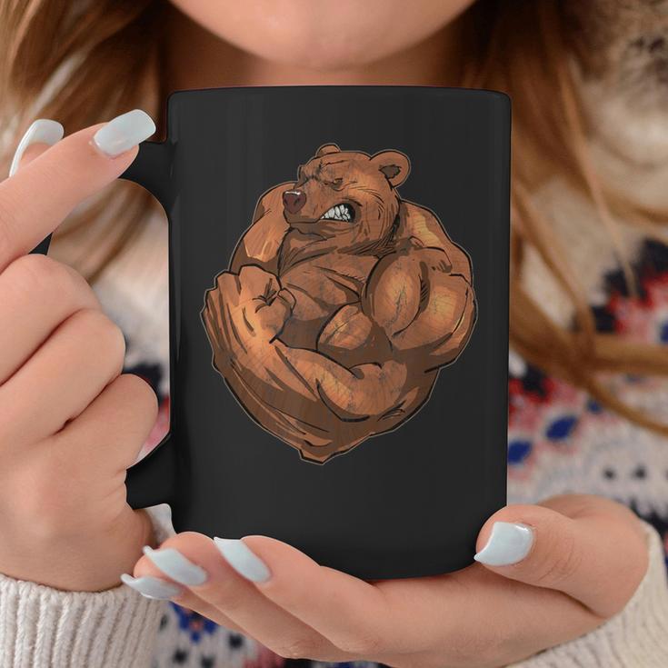 Strong Bear With Muscles Gym Coffee Mug Unique Gifts