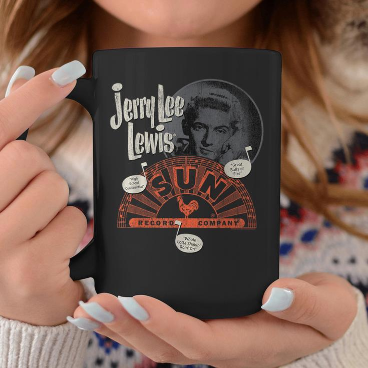 Sun Records X Jerry Lee Lewis Circle Portrait Distressed Tassen Lustige Geschenke