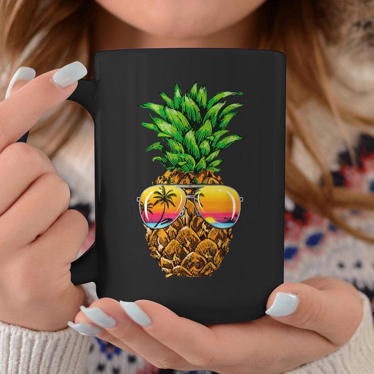 Sunglasses Pineapple Aloha Hawaii Luau Hawaiian Vacation Coffee Mug Unique Gifts