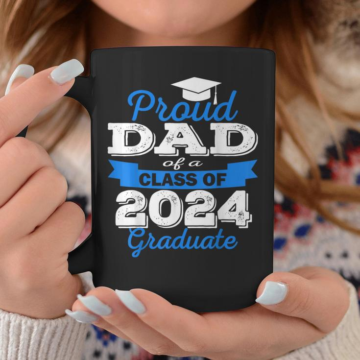 Super Proud Dad Of 2024 Graduate Awesome Family College Coffee Mug Funny Gifts