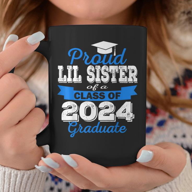 Super Proud Little Sister Of 2024 Graduate Awesome Family Coffee Mug Unique Gifts
