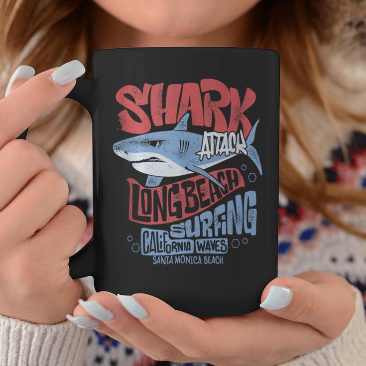 Surf Club Shark Waves Riders And Ocean Surfers Beach Coffee Mug Unique Gifts