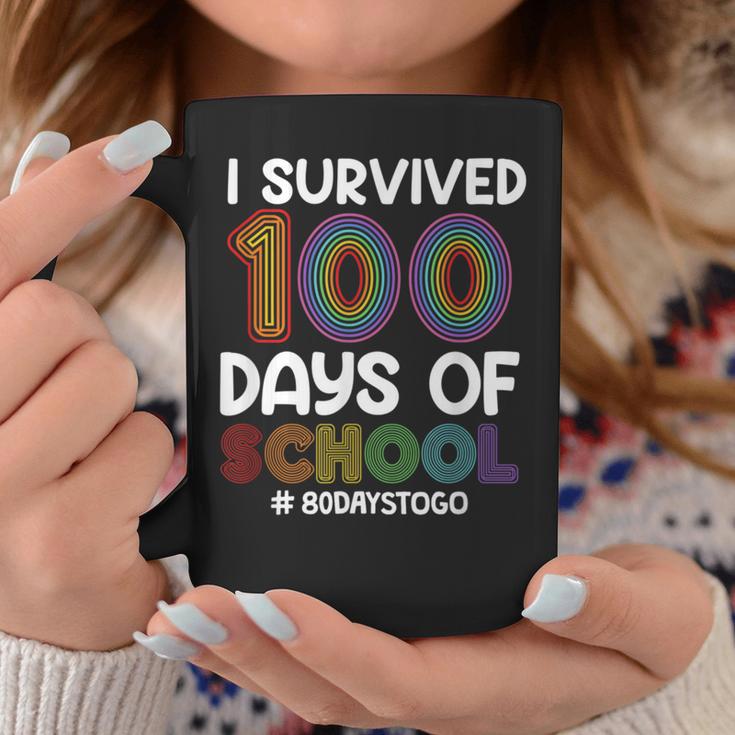 I Survived 100 Days Of School 80 Days To Go Teacher Adult Coffee Mug Unique Gifts