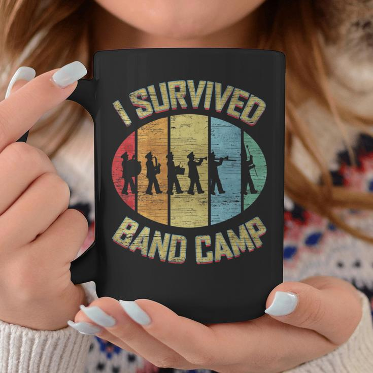 I Survived Band Camp Retro Vintage Marching Band Coffee Mug Unique Gifts