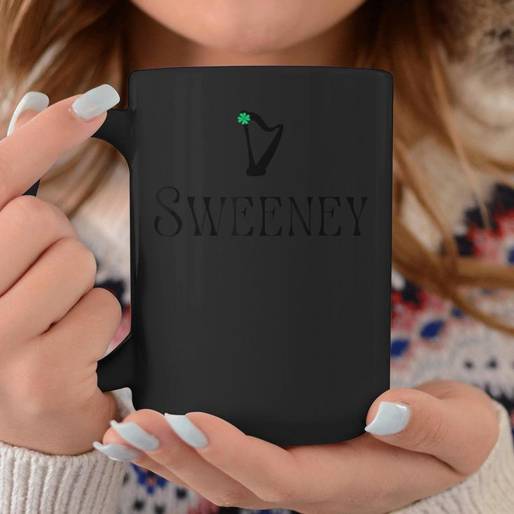 Sweeney Surname Irish Family Name Heraldic Celtic Harp Coffee Mug Funny Gifts